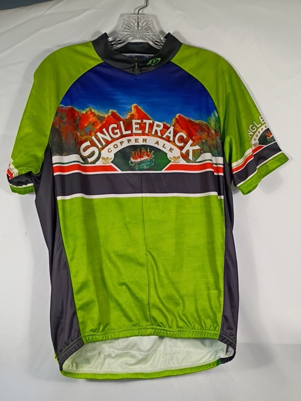 EUC Primal Single Track Copper Ale Bicycle Jersey Mountain Bike Boulder Beer  Lg